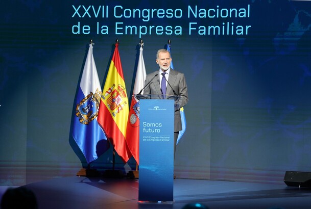 Su Majestad el Rey durante su intervención
