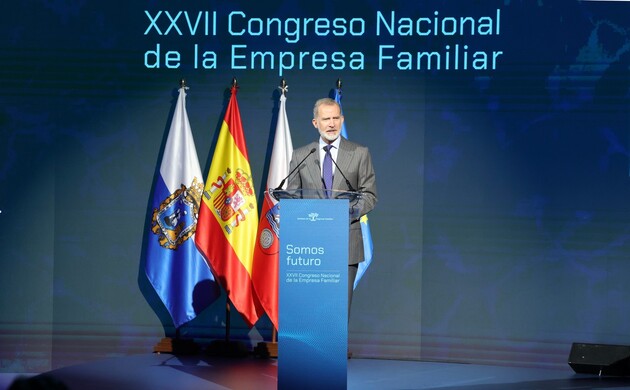 Su Majestad el Rey durante su intervención
