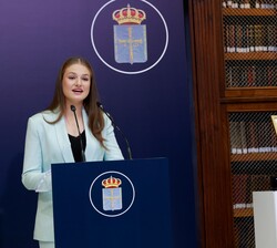 La Princesa Leonor dirige unas palabras tras recibir la Medalla de Asturias