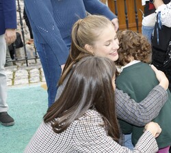 Un momento de cariño con la Princesa de Asturias