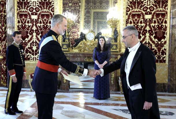 Su Majestad el Rey recibe las Cartas Credenciales del embajador de la República de Chipre, Sr. Michalis Ioannou