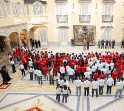 Sus Majestades los Reyes reciben a los deportistas olímpicos y paralímpicos participantes en los Juegos Olímpicos de París 2024, para felicitarles por