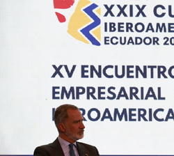 Su Majestad el Rey durante el XV Encuentro Empresarial Iberoamericano, actividad oficial de la XXIX Cumbre de Jefes de Estado y de Gobierno