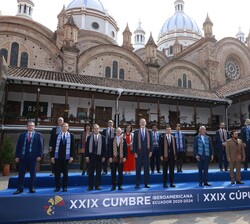 Fotografía de grupo de los jefes de Estado y de Gobierno asistentes a la XXIXª Cumbre Iberoamericana