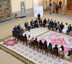Vista general del salón donde ha tenido lugar la audiencia a los participantes en el “XV Programa para el Fortalecimiento de la Función Pública 