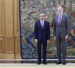 Fotografía de S.M. el Rey junto al Presidente de la República Islámica de Mauritania