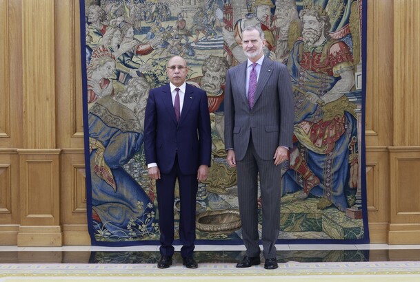 Fotografía de S.M. el Rey junto al Presidente de la República Islámica de Mauritania