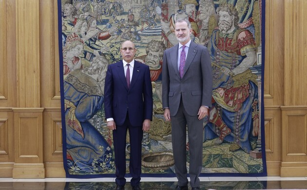 Fotografía de S.M. el Rey junto al Presidente de la República Islámica de Mauritania