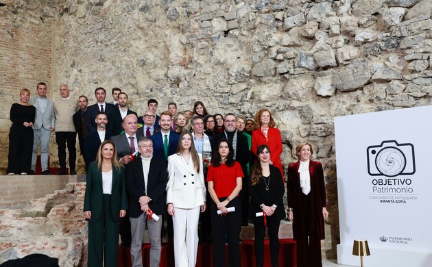 Su Alteza Real la Infanta Doña Sofía junto a los premiados, familiares y autoridades