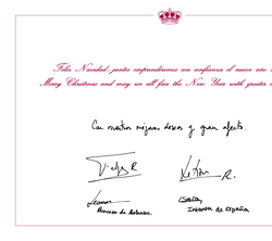 Felicitación de Navidad de Sus Majestades los Reyes, Su Alteza Real la Princesa de Asturias y Su Alteza Real la Infanta Doña Sofía