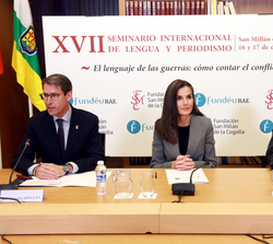Acto de clausura del Seminario Internacional “El lenguaje de las guerras: cómo contar el conflicto” presidido por Su Majestad la Reina
