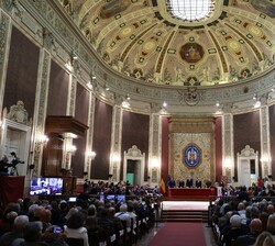 Vista general del acto de entrega de despachos a la LXII promoción de la Carrera Fiscal