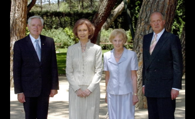 Los Reyes con el presidente de Lituania y señora