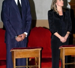 Los Príncipes durante el funeral