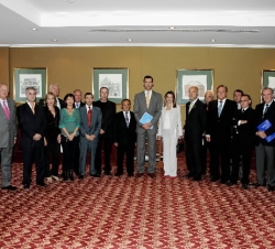 Los Príncipes con los empresarios del calzado