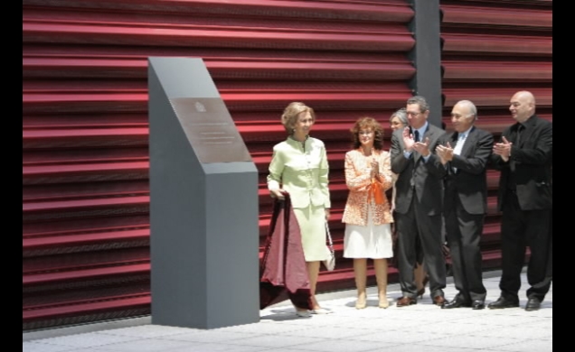 La Reina durante la inauguración