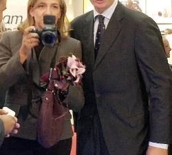 Los Duques de Palma durante la inauguración