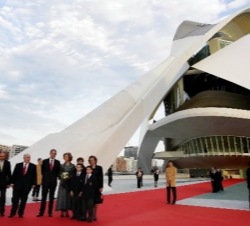 La Reina durante la inauguración