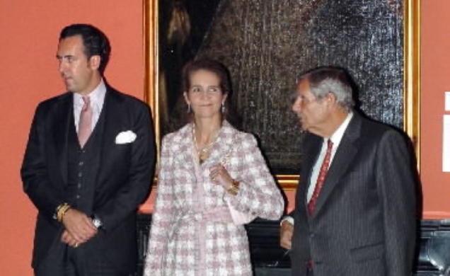 Los Duques de Lugo en un momento de la exposición