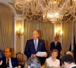 El Rey, durante su brindis