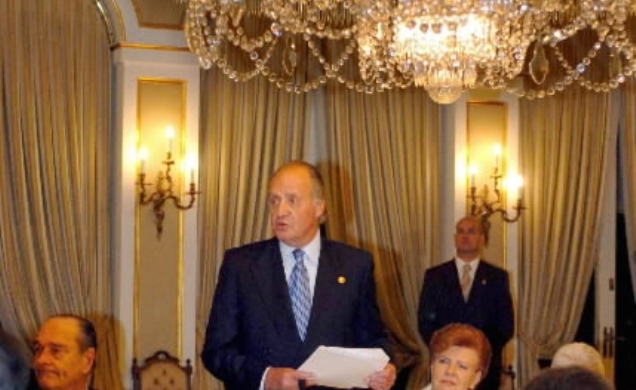 El Rey, durante su brindis