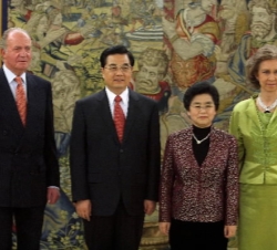 Los Reyes, con el Presidente de China y su esposa