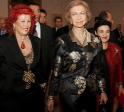 Doña Sofía durante la inauguración de la exposición