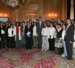 El Príncipe con los alumnos del Instituto