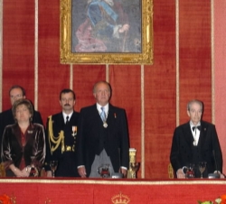 El Rey durante en un momento de la celebración
