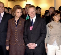 Los Reyes con el Secretario de Estado de Cultura de Austria y la Minstra de Cultura