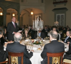 Don Juan Carlos, durante su brindis en la cena