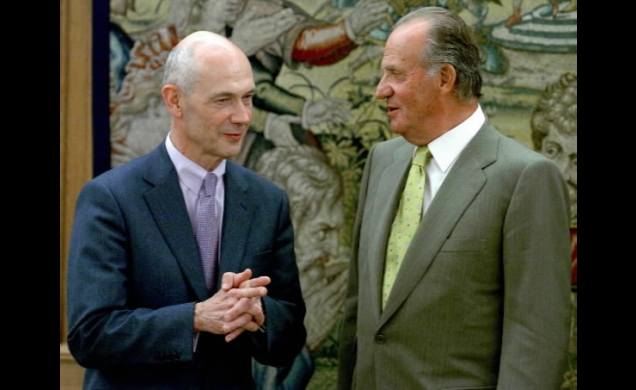 Su Majestad el Rey con el Director General de la Organización Mundial del Comercio