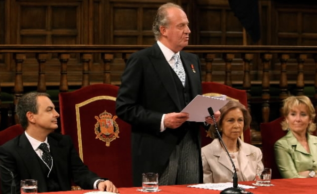Don Juan Carlos, durante su discurso
