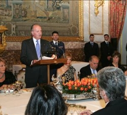 Don Juan Carlos, durante su discurso