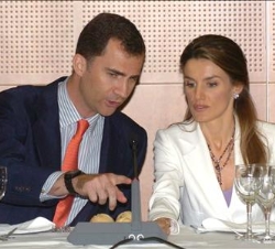 Don Felipe y Doña Letizia durante el almuerzo