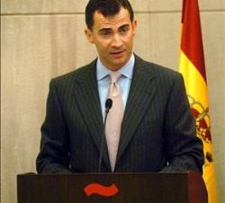 Don Felipe, durante sus palabras en la inauguración del Instituto Cervantes de Pekín