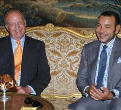 Don Juan Carlos y Mohamed VI, durante el encuentro