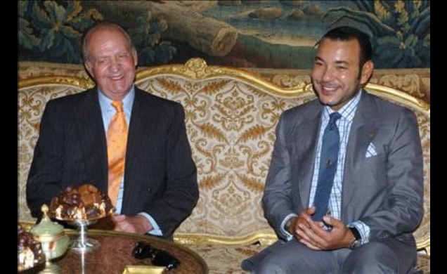 Don Juan Carlos y Mohamed VI, durante el encuentro