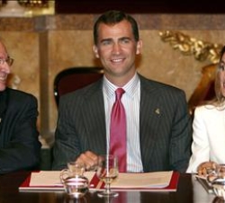 Los Príncipes, con el presidente de la Cámara de Comercio de Barcelona