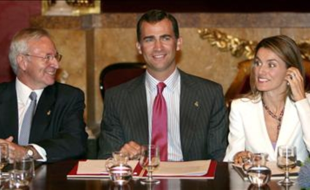 Los Príncipes, con el presidente de la Cámara de Comercio de Barcelona