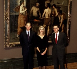 Los Duques de Palma junto al director del Museo del Prado, Miguel Zugaza
