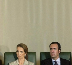Los Duques de Lugo durante el acto de entrega del Premio Don Juan de Borbón