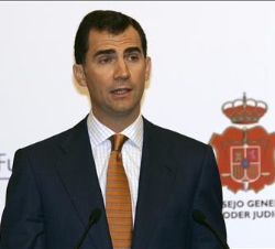 Don Felipe durante la intervención en la inauguración de las jornadas "Justicia y Competitividad" del Foro Foro Justicia-Empresa