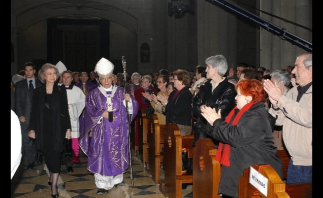 La Reina, a su llegada a la Catedral