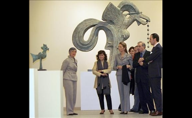 Los Duques de Lugo durante el recorrido por la exposición