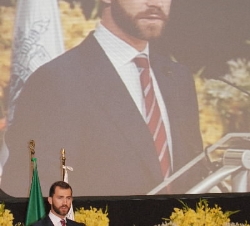 Don Felipe, durante su intervención