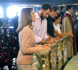 Los Príncipes en la Basílica de Santa María de Guadalupe