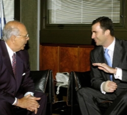 Reunión con el presidente saliente, Jorge Batlle