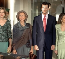 La Reina, los Príncipes y la Infanta Cristina