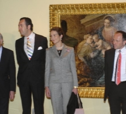 Los Duques de Lugo durante la exposición